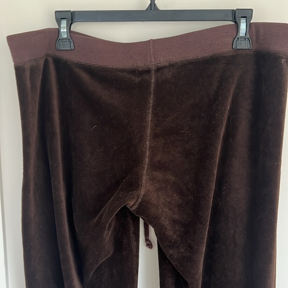 🛍️Juicy Couture Vintage Y2k (1999-2000) Velour Pants Brown XXL (12-14?) - Picture 7 of 8